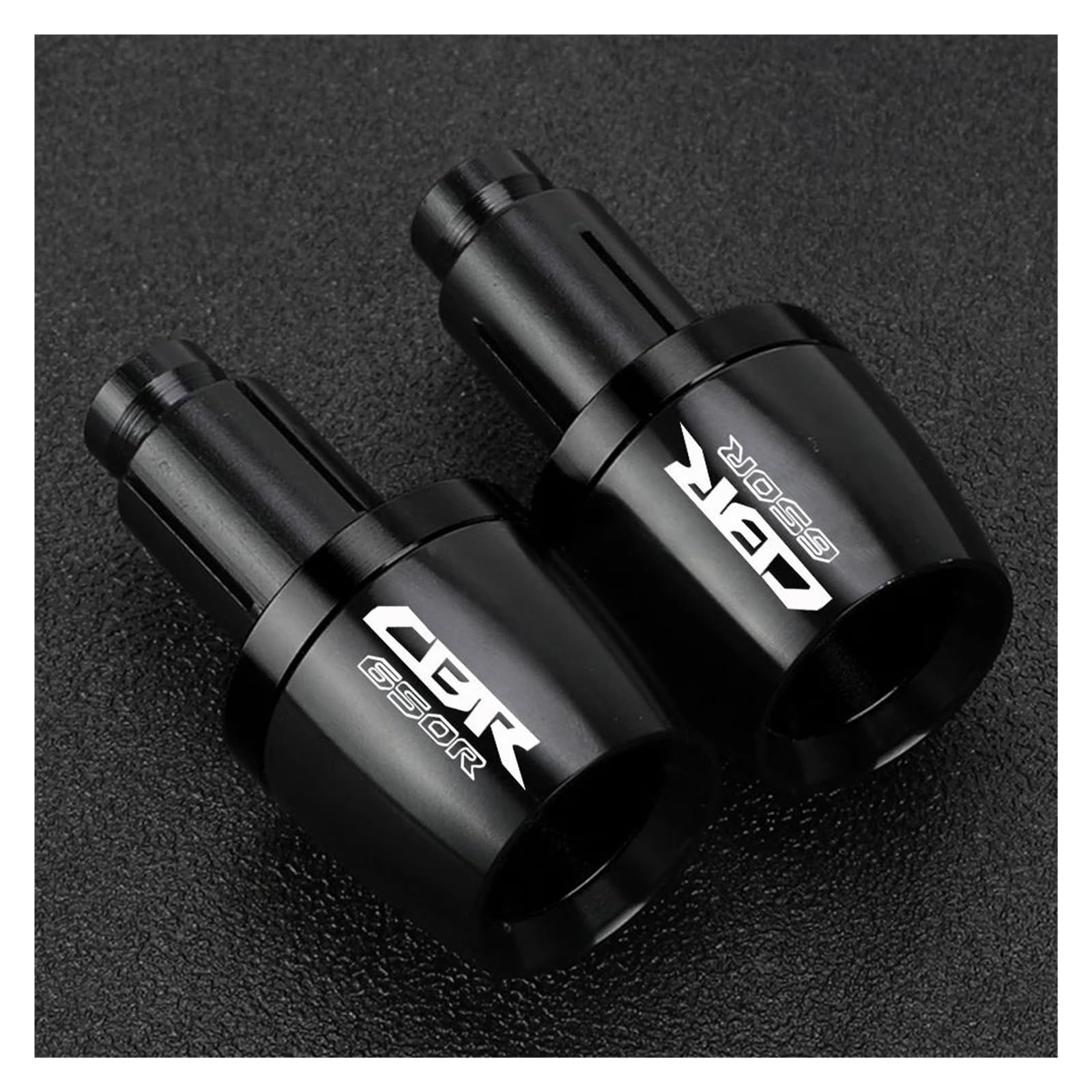 Lenkerende Für HON&DA CBR650R CBR 650R CBR650 R 2018-2024 Motorrad Lenker Griffe Bar Ends Kappe Gegengewicht Stecker Rutsche(Black2) von DACONGI