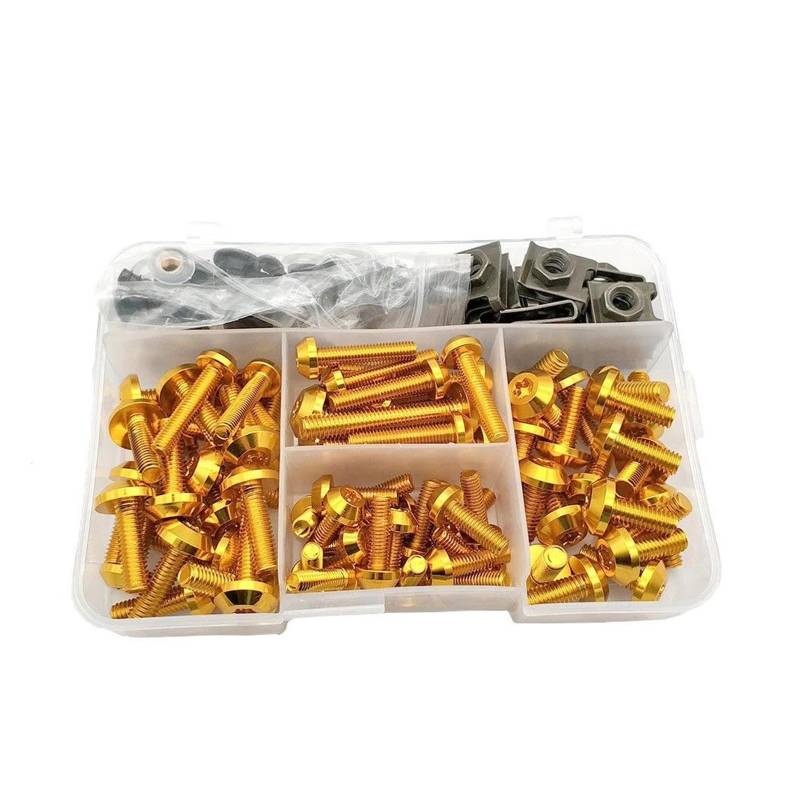 Motorrad Verkleidung Schrauben Muttern Kit Körper Fastener Clips Schraube Für B&MW F650GS F700GS F 650 700 Gs F650 F700gs F800R F800S(Gold) von DACONGI