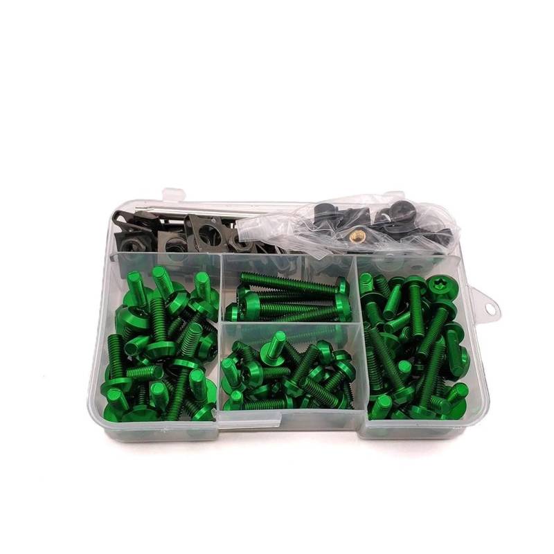 Motorrad Verkleidung Schrauben Muttern Kit Körper Fastener Clips Schraube Für B&MW F650GS F700GS F 650 700 Gs F650 F700gs F800R F800S(Green) von DACONGI