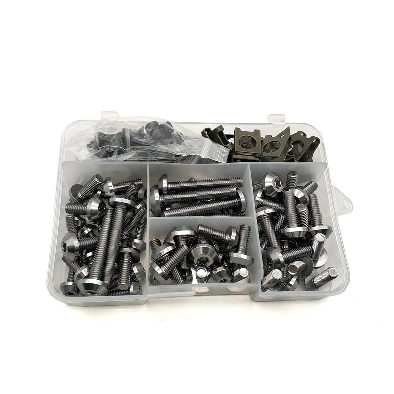 Motorrad Verkleidung Schrauben Muttern Kit Körper Fastener Clips Schraube Für B&MW F650GS F700GS F 650 700 Gs F650 F700gs F800R F800S(Titanium) von DACONGI