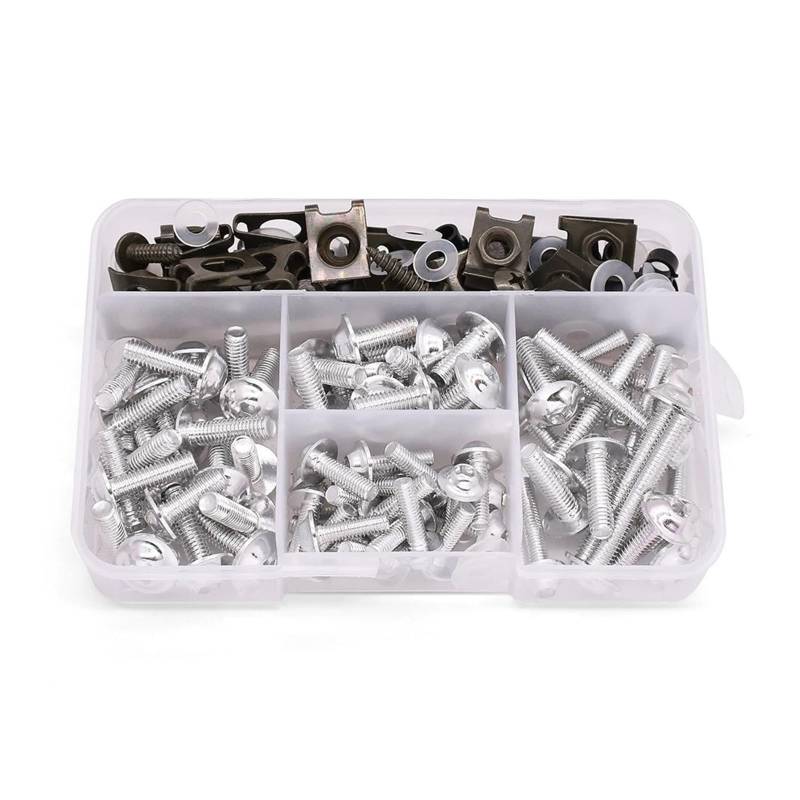 Motorrad Voll Verkleidung Schrauben Kit Schrauben Verschluss Clips Schraube Mutter Für HO&NDA CBR600F CBR250R CBR650R CBR650F CBR125R CBR300R(Silver) von DACONGI