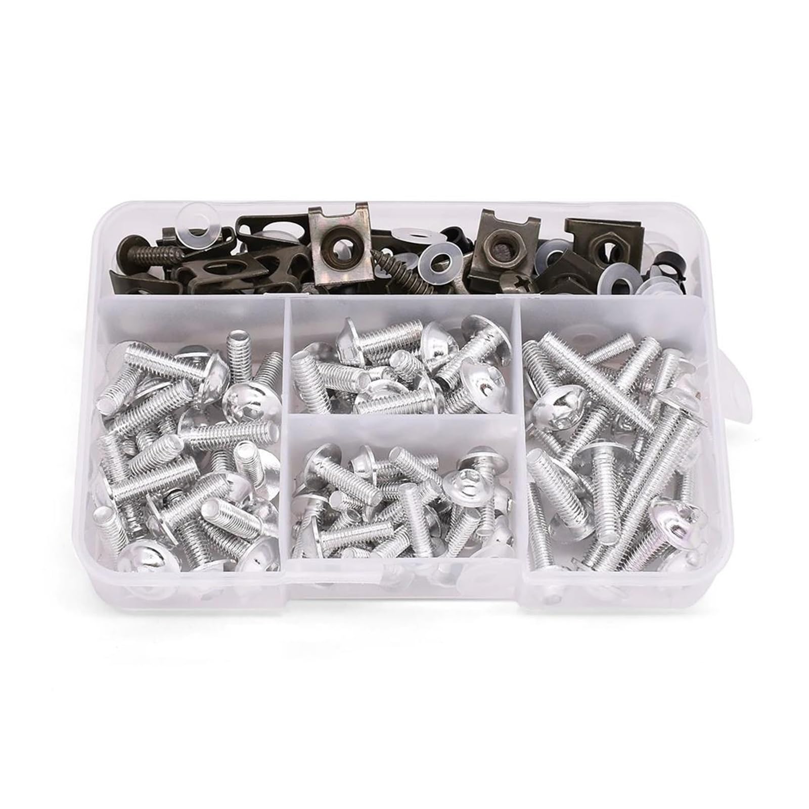 Motorrad Voll Verkleidung Schrauben Kit Schrauben Verschluss Clips Schraube Muttern Für HO&NDA ST 1300 ST1300 Schwarz Geist RC51 NC700S NC700X(Silver) von DACONGI