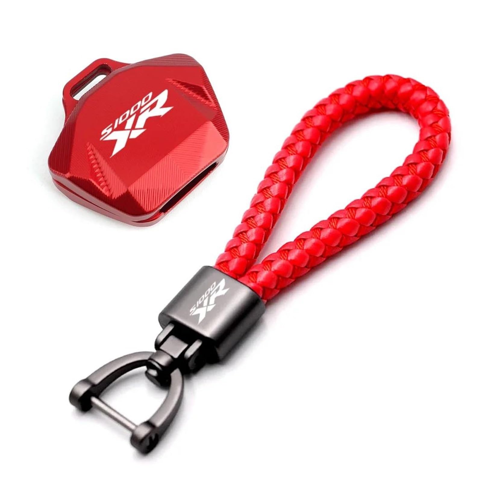 Schlüsselschutzhülle Für BM&W S1000XR S1000 XR S 1000XR Neue CNC Aluminium Schlüssel Fall Abdeckung Shell Keychain Motorrad Zubehör(Red2) von DACONGI