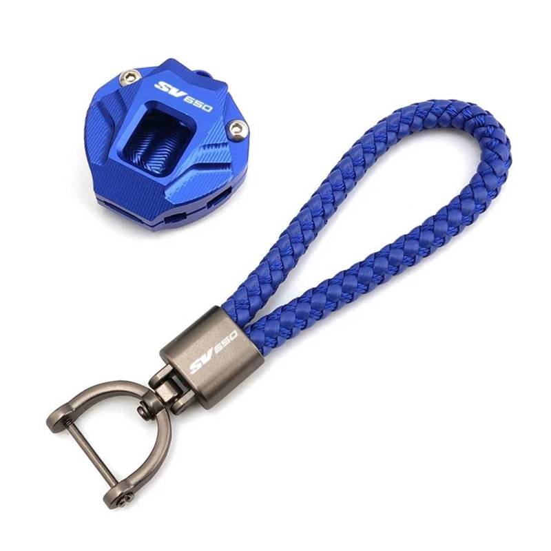 Schlüsselschutzhülle Für Suzuki SV650 S SV 650 SV650S SV1000 Motorradzubehör CNC Auminium Keychain Schlüsseletui Shell Cover Kette(Blue2) von DACONGI