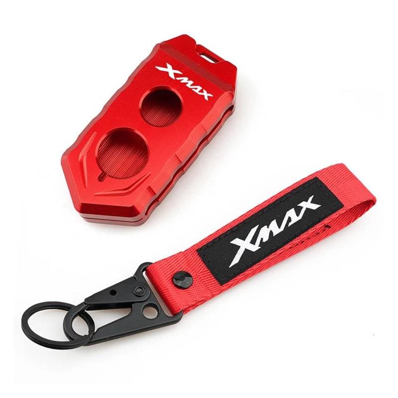 Schlüsselschutzhülle Für YAM&AHA Xmax 300 125 250 400 2017-2020 Motorrad Schlüssel Abdeckung Shell Fall Xmax 250 Xmax 300 Xmax 125 Keychain Schlüsselring(Red2) von DACONGI