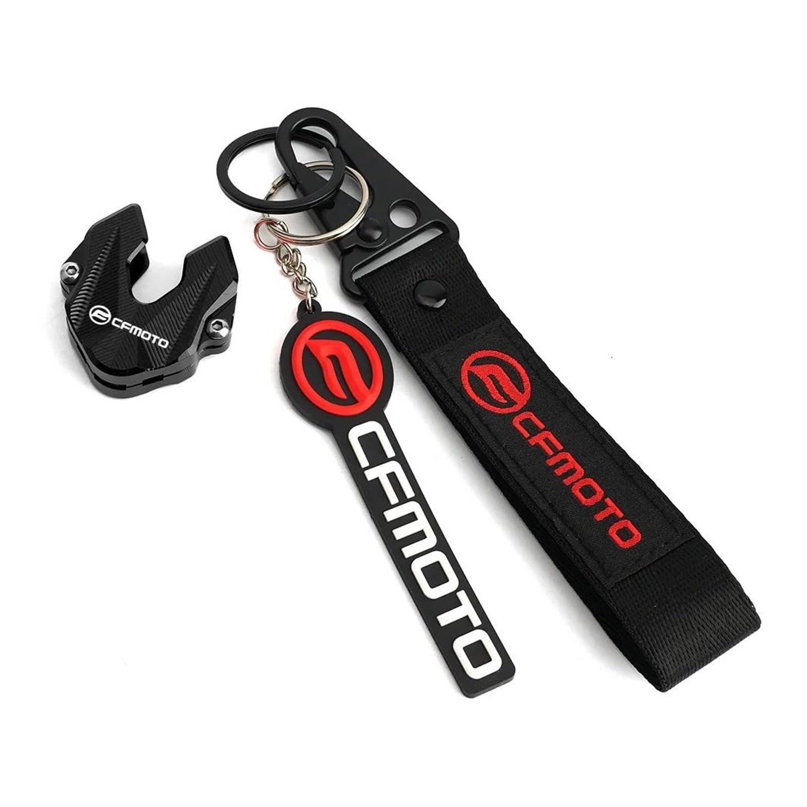 Schlüsselschutzhülle Motorrad Schlüssel Shell Fall Keychain Schlüssel Kette Für Cfmoto CLX700 CF 450SR 250SR My22 650MT 800MT 450 250 SR CLX 700(Black3) von DACONGI