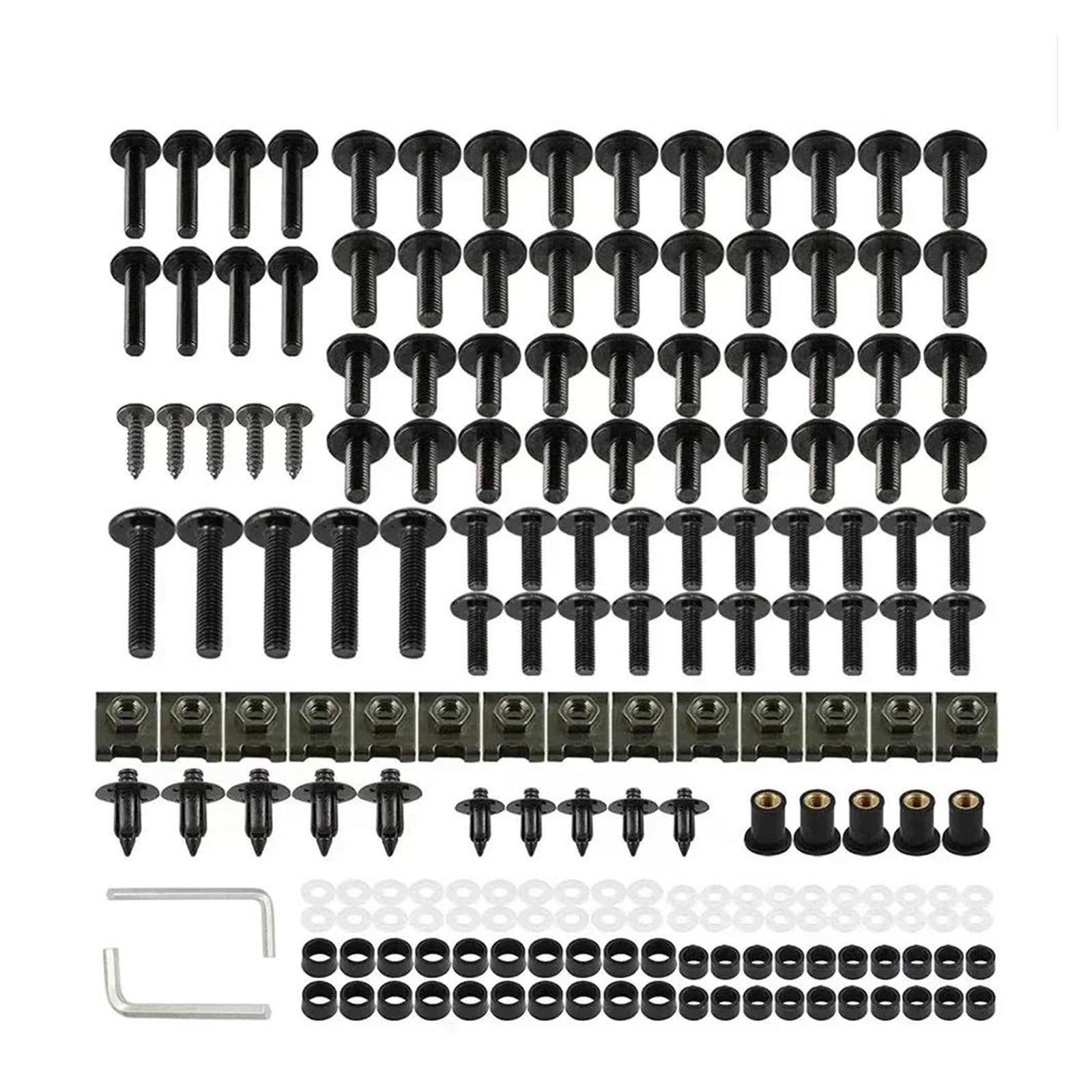 Verkleidungsschraubensatz Für YAMA&HA MT-09 MT-10 SP MT09 MT10 FZ10 FZ09 MT-07 FZ-07 MT-03 MT03 MT07 FZ07 Motorrad Verkleidung Schrauben Schraube Mutter Clip Kit(Black) von DACONGI