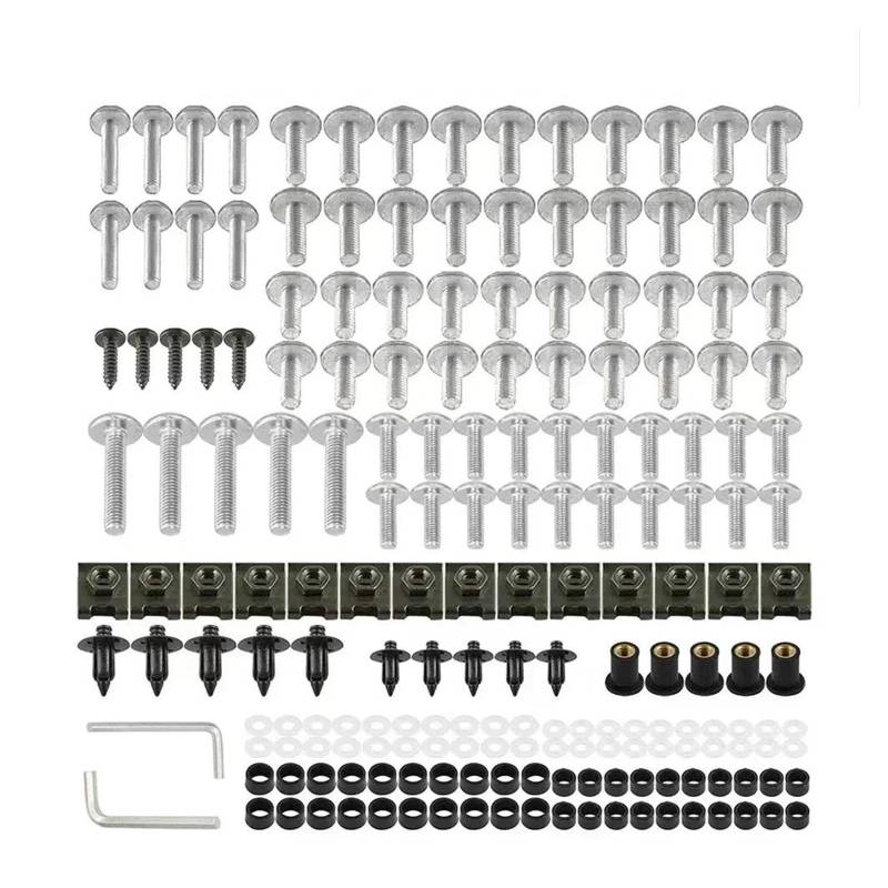 Verkleidungsschraubensatz Für YAMA&HA MT-09 MT-10 SP MT09 MT10 FZ10 FZ09 MT-07 FZ-07 MT-03 MT03 MT07 FZ07 Motorrad Verkleidung Schrauben Schraube Mutter Clip Kit(Silver) von DACONGI