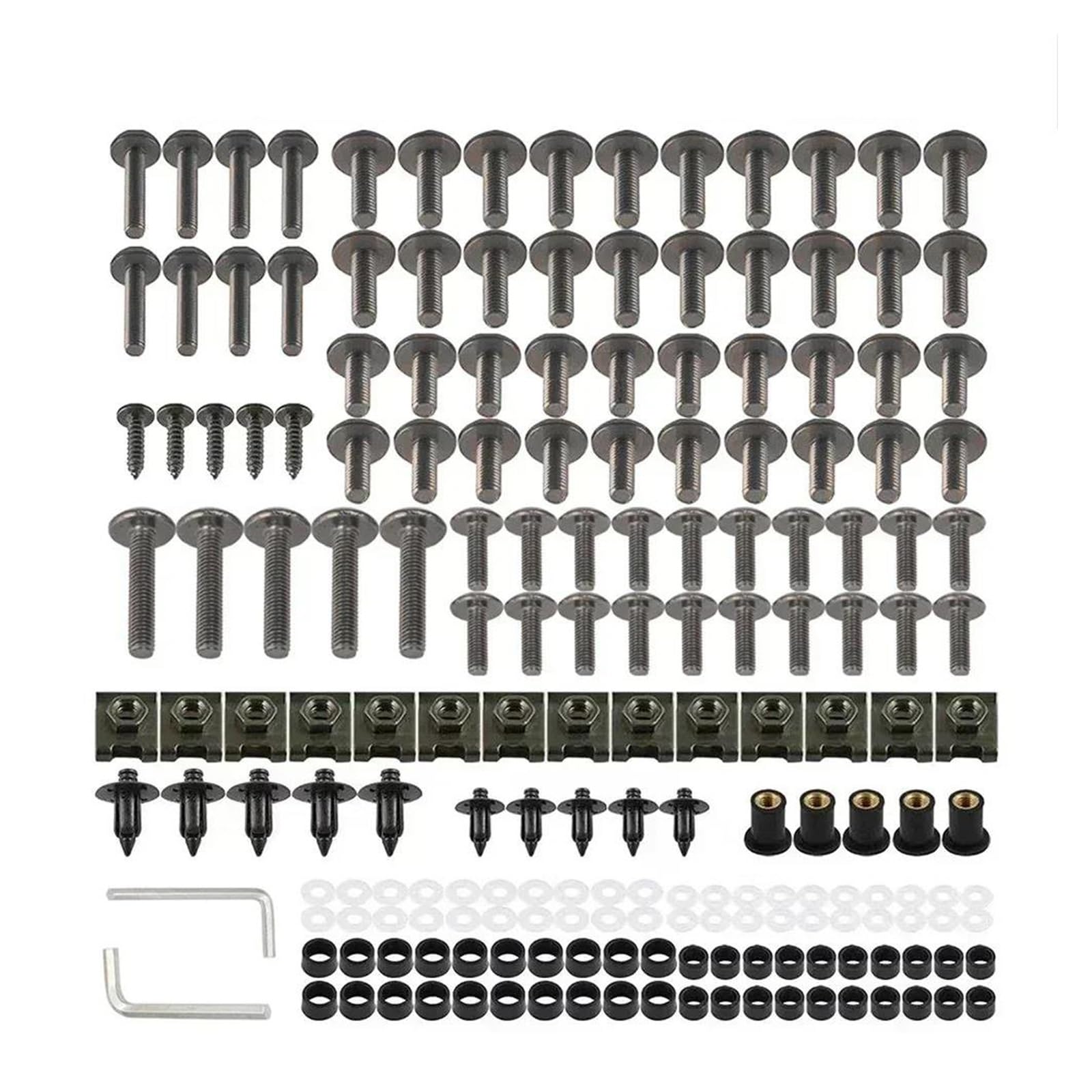 Verkleidungsschraubensatz Für YAMA&HA SMAX Xmax X-MAX 125 150 XMAX125 Xmax 150 Morphous Vino 50 Vino 50 Vino 125 Motorrad Verkleidung Schrauben Schraube Mutter Clip Kit(Titanium) von DACONGI