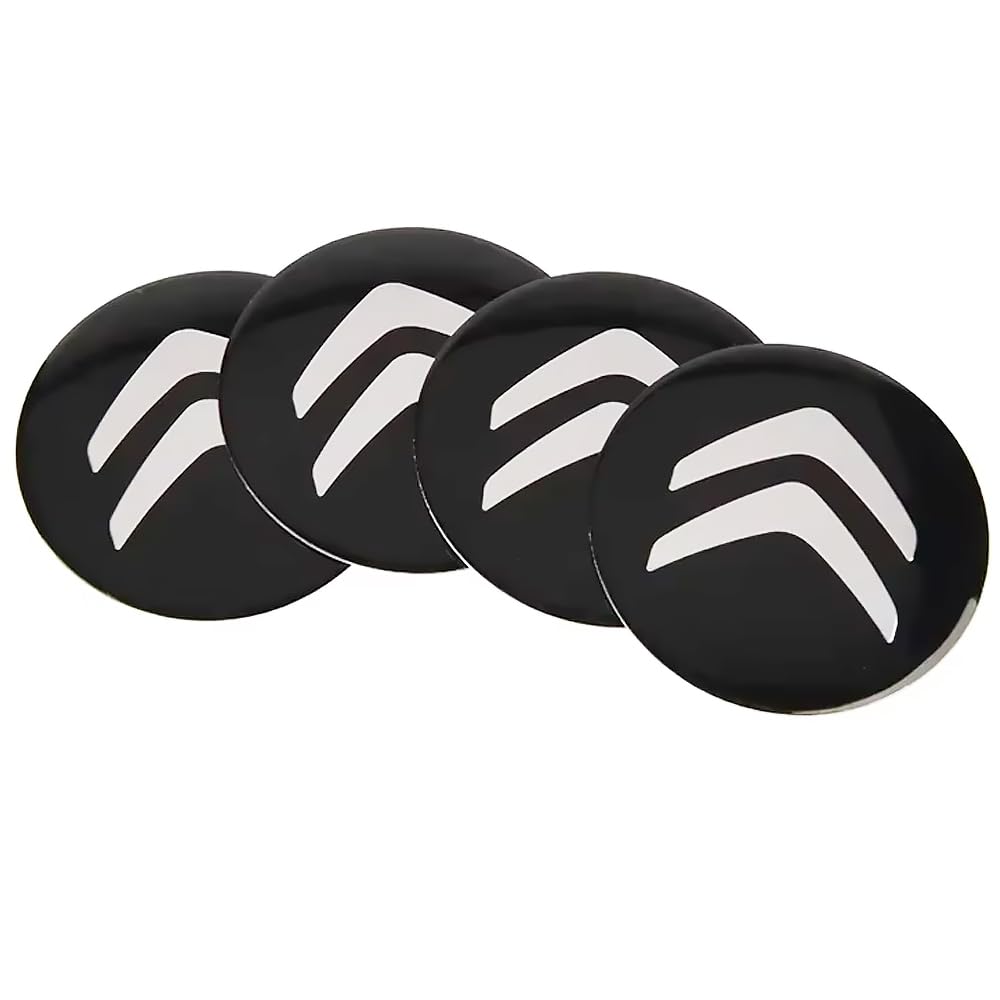 4 Stück nabendeckel 56mm/65mm für Citroen C5 II/2 Tourer 2008-2017,Radnabenkappen Logo-Aufklebern Mittelabdeckung 3D Emblem felgenaufkleber Abzeichen Aufkleber,56-Black von DADYM