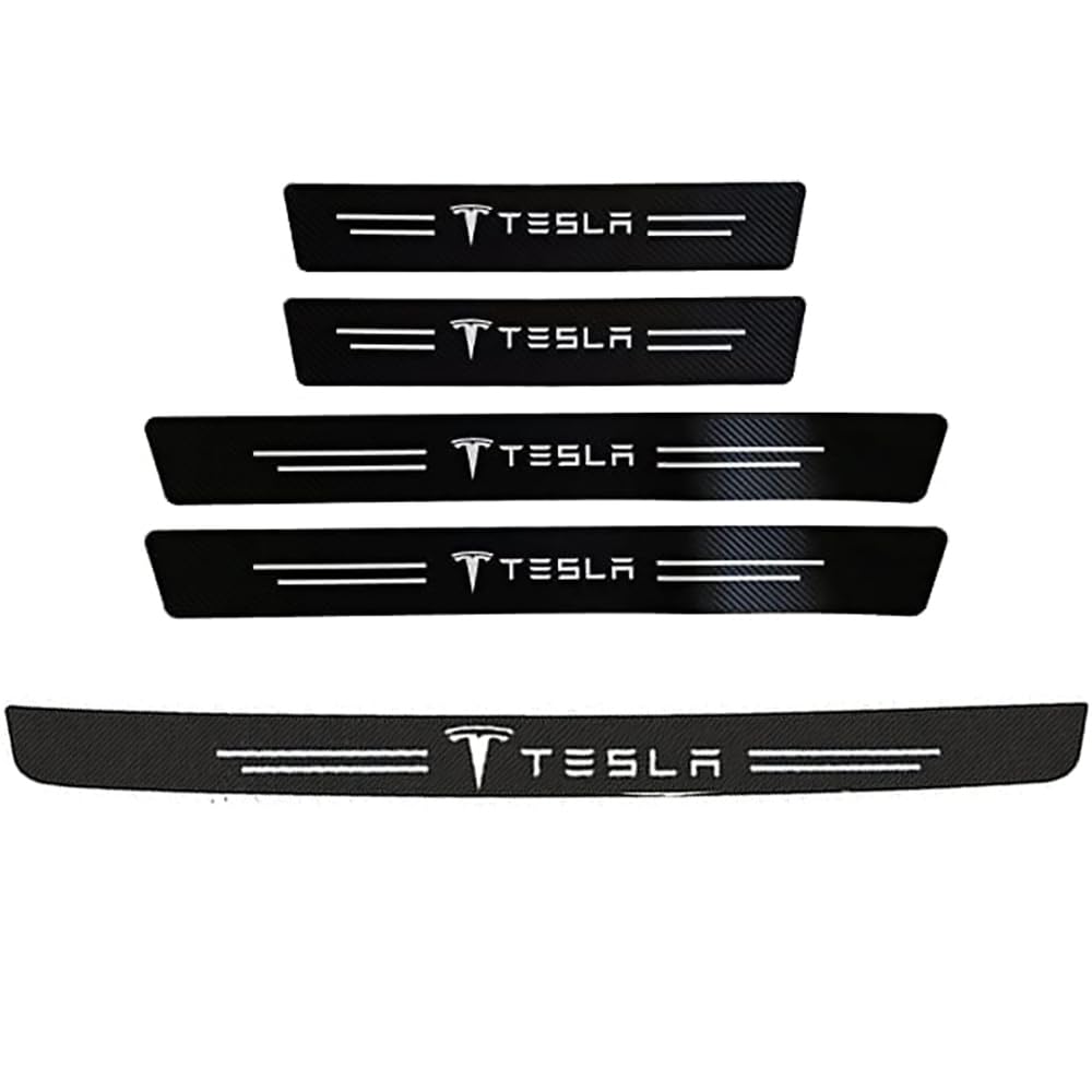 Lackschutz Set 5 Stück für Tesla Model X 2015-2024,Auto Einstiegsleisten Schutz Ladekantenschutz Türschweller Schutzleiste Lackschutzfolie Folierset,Black von DADYM
