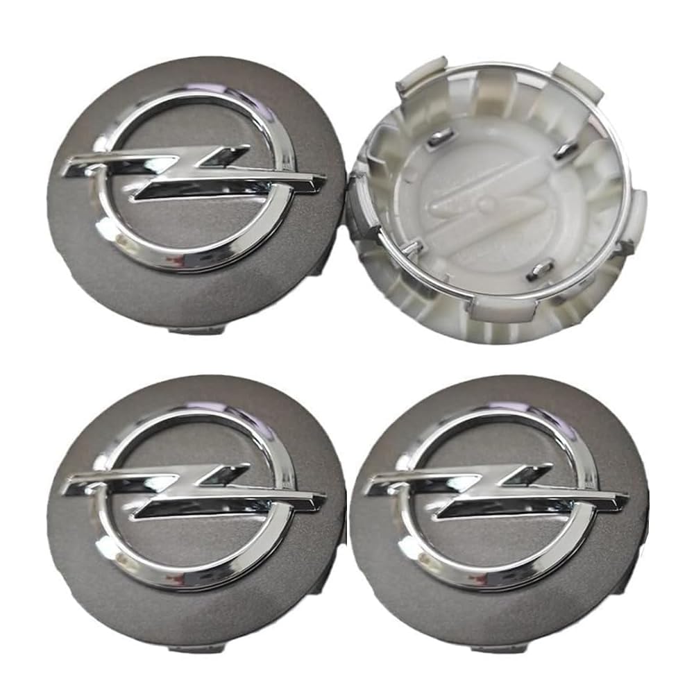 Nabendeckel 54mm für Opel Astra J,Radnabenabdeckung Set ABS Kunststoff Aluminium Nabenkappen für Felgen Radnaben Felgendeckel Felgenkappen,Grey von DADYM