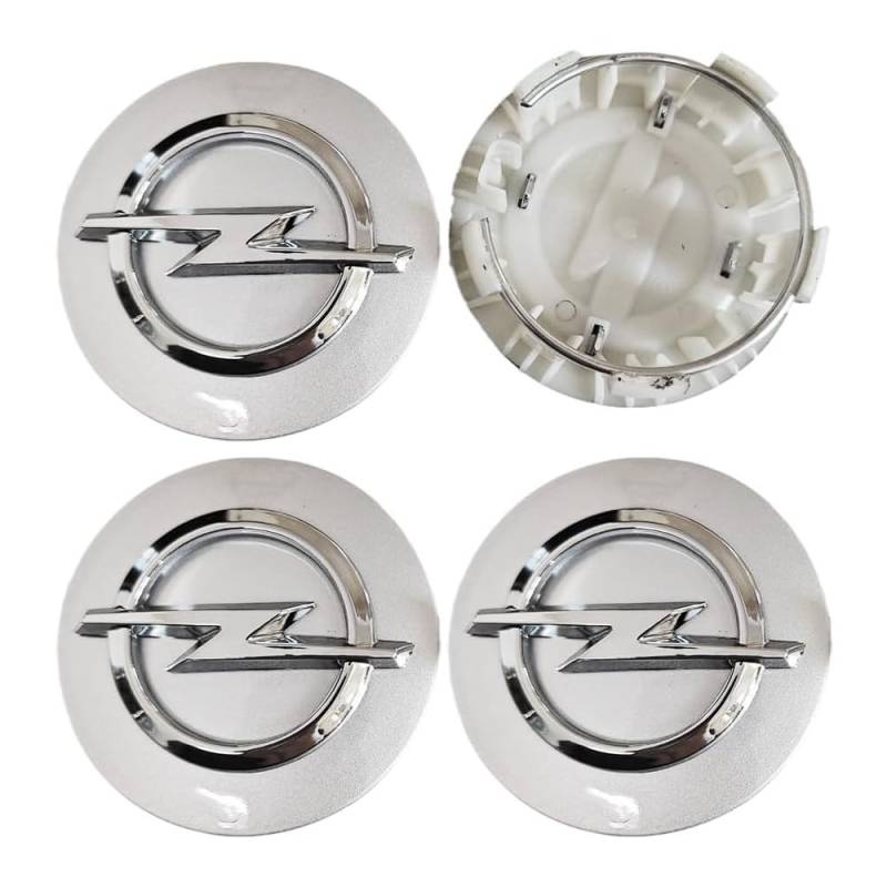 Nabendeckel 54mm für Opel Astra J,Radnabenabdeckung Set ABS Kunststoff Aluminium Nabenkappen für Felgen Radnaben Felgendeckel Felgenkappen,Silver von DADYM