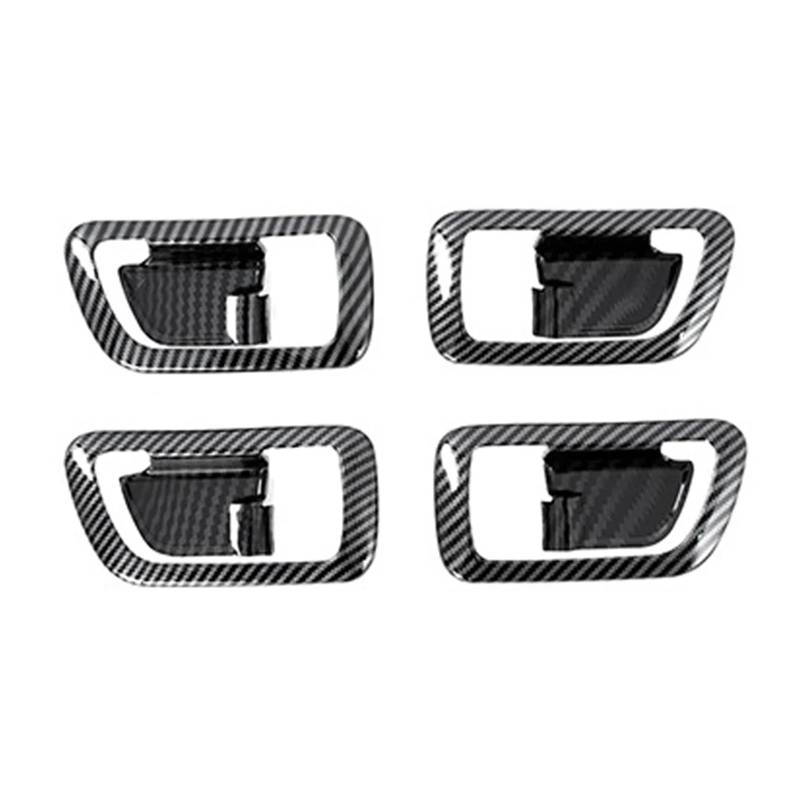 DAINUN [Replacement] 4Pcs Carbon Fiber Innen Tür Griff Schüssel Panel Abdeckung Trim for Mitsubishi for Pajero 2007-2019 Innenleisten von DAINUN