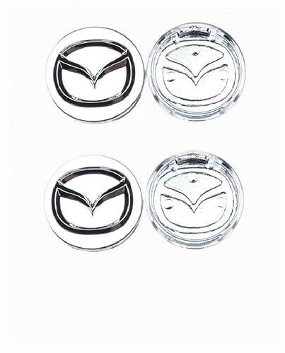 4 Stück Nabendeckel für Mazda CX5 2017-2024 2021 2020 2019 2018 2022 2023 60mm, Felgendeckel Radkappen Wasserdicht Staubdicht Radzierblende Radnaben Abzeichenaufkleber,A 4 Stück Nabendeckel für Mazda CX5 2017-2024 2021 2020 2019 2018 2022 2023 60mm, Felgendeckel Radkappen Wasserdicht Staubdicht Radzierblende Radnaben Abzeichenaufkleber,A von DALINGFA
