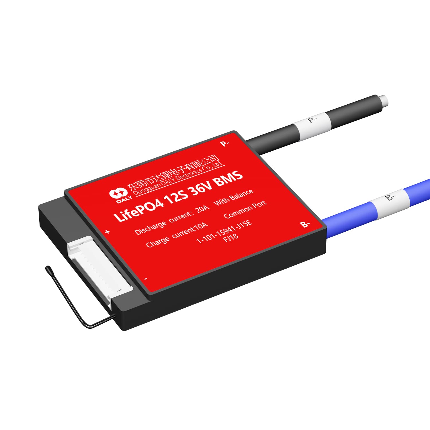 DALY BMS LiFePo4 12S 36V 20A PCB-Schutzplatine mit gemeinsamem Anschluss und Sensorsonde für Lithium-Akkupacks mit 3,2 V DIY-Elektrowerkzeugen von DALY