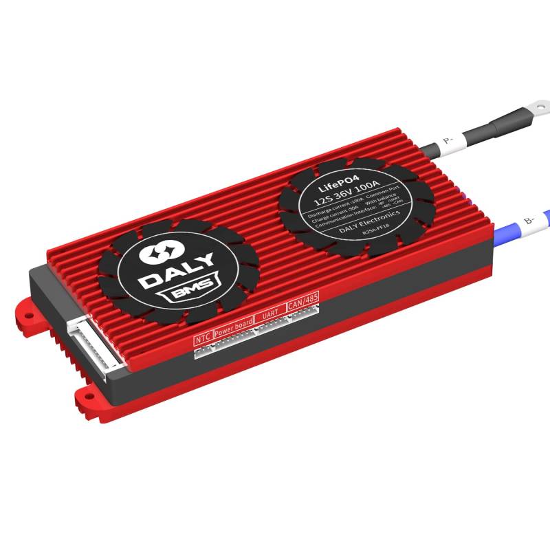 DALY Programmierbares konfigurierbares intelligentes BMS 12S 36V 100A LiFePO4 mit Ausgleichsleitungen Drähte UART RS485 CAN-Kommunikation Batterieschutzmodul BMS für Batteriepack 36V von DALY