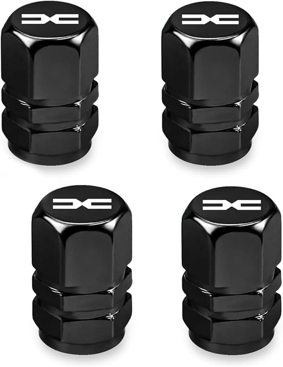 4pcs Car Tyre Valve Caps Covers für Dacia Duster Logan Spring Mcv 2 Dokker Sandero Lodgy Jogger,Auto-Reifen Ventilabdeckung,Staubschutz und Wasserdicht Autoventil Kappe von DAMALILI