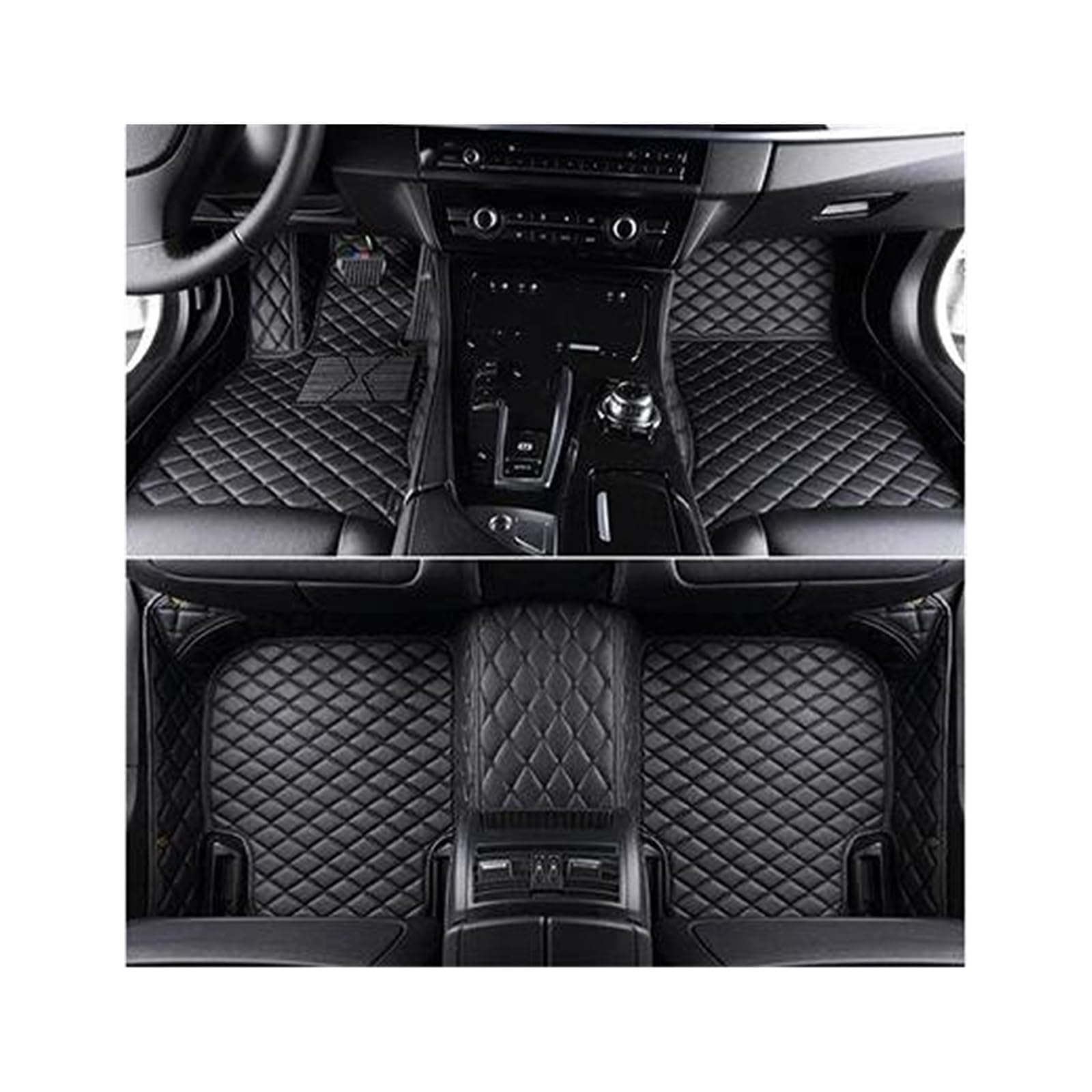 Auto Fußmatten Leder Für A-UDI Q7 2006 2007-2014 2015 2016 2017 2018 Benutzerdefinierte Fuß Pads Auto Teppich Abdeckungen Auto Zubehör (Color : 1) von DAMGA