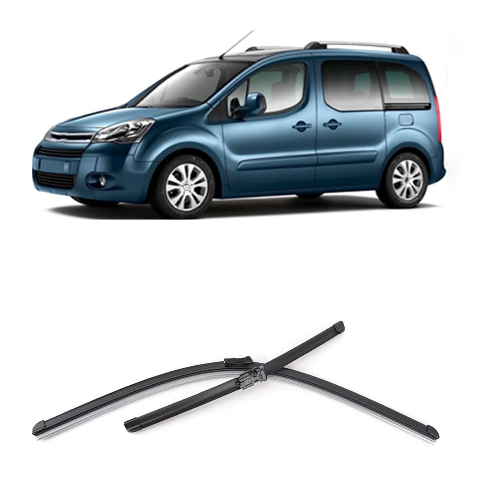 26"+16" Auto Scheibenwischer Vorne, für Citroen Berlingo B9 2008-2018 Set Wischer Wischblätter Vorne Frontscheibe Scheibenwischer Auto Accessoire von DANETI