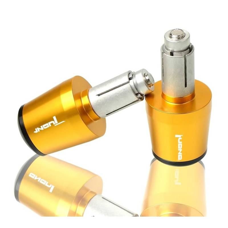 DANETI Motorrad-Lenkerstecker Für Aprili&a Für RS 125 Für RS125 Für RSV4 Für RSV 1000 Für Tuono Stecker Motorrad 7/8'22mm Lenker Moto Griff Bar Griffe Kappe Enden(Gold) von DANETI