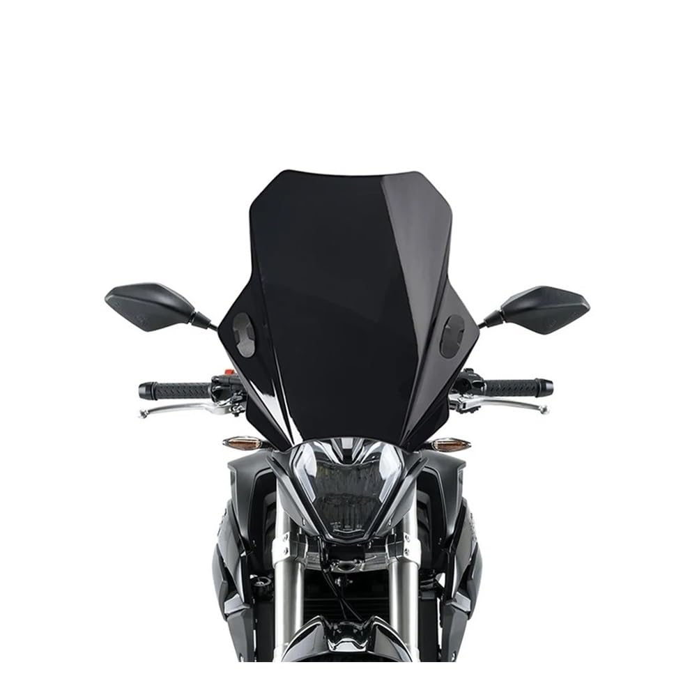 DANETI Windschild Motorrad Für VOGE Für 500R Für 500 R 2021 2022 Motorrad Windschutz Deckt Bildschirm Rauch Objektiv Deflektor (Color : Black) von DANETI