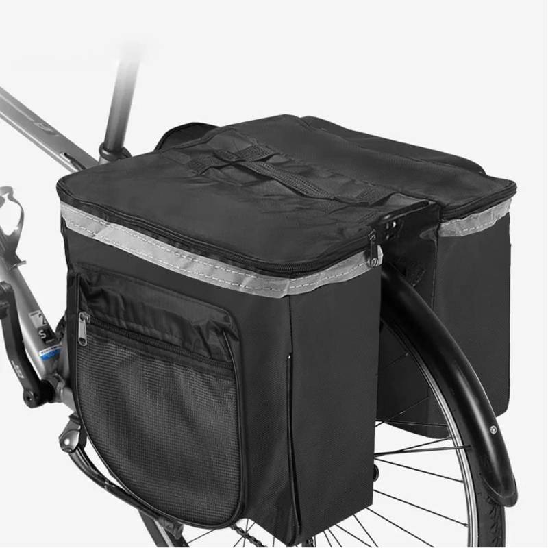 DANNEEFORSU7 Fahrrad Gepäckträgertasche -30L Fahrrad Multifunction Wasserdichte Doppel Satteltasche Hinterradtasche mit Mehrere Tasche Großes Paket Reisetasche Fahrrad Accessories Fahrrad Doppeltasche von DANNEEFORSU7