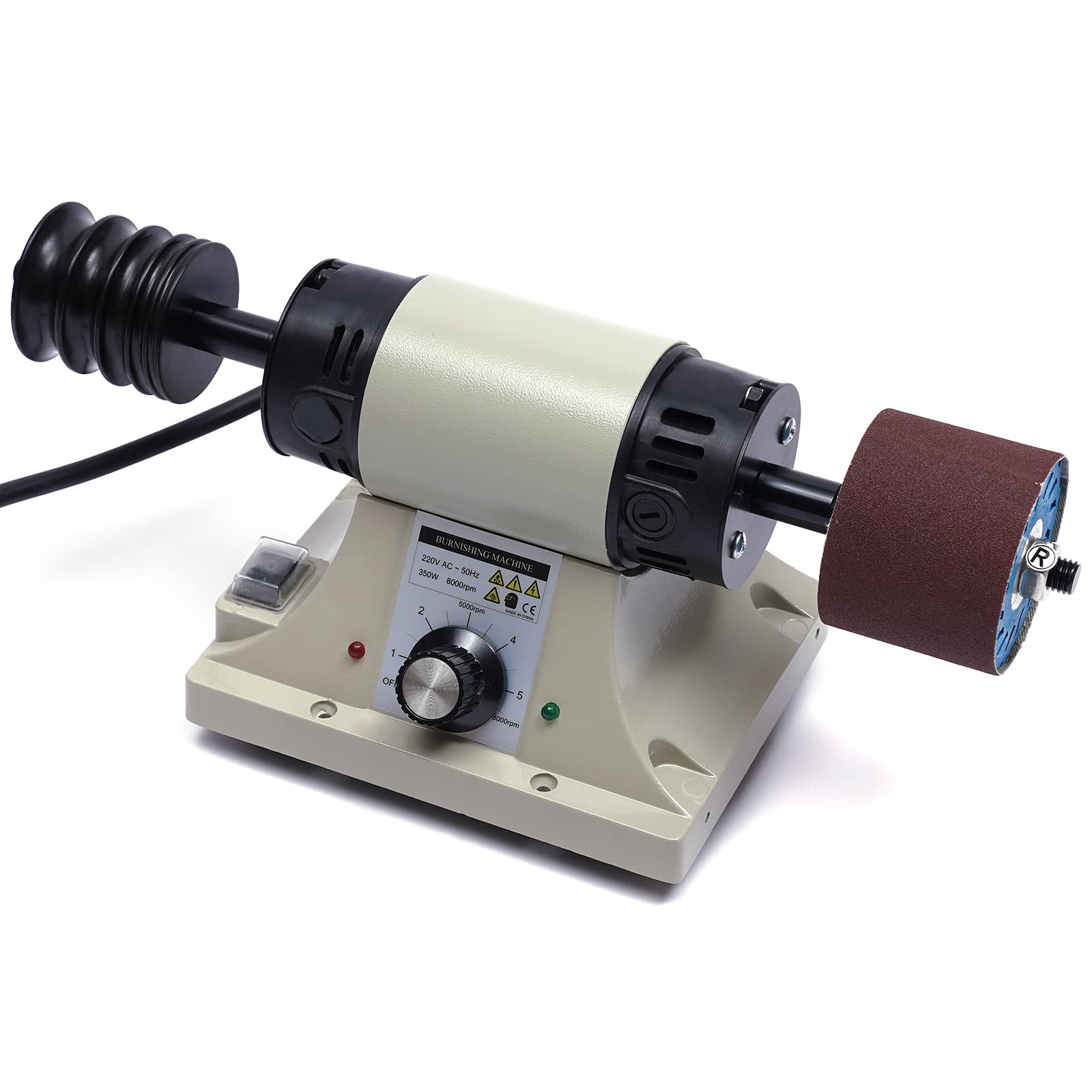 DAOHHFO Elektrisch Leder Poliermaschine, 350W Leder Poliermaschine Leder Maschine Rand Elektrische Kantenschleifmaschine 0-8000RPM Lederpolierscheibe Professionelle Einstellbar EU-STOCK von DAOHHFO