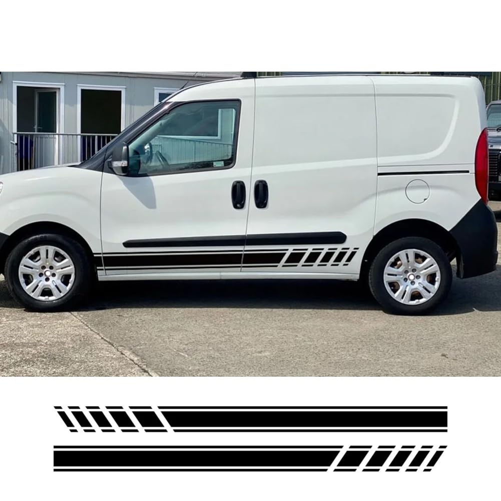 2 STÜCKE Autoaufkleber, Für FIAT Doblo Cargo Panorama FÜR V=auxhall, Für Opel Combo Camper Van Grafiken Vinyl Aufkleber Tuning Autozubehör von DAQIFCBO