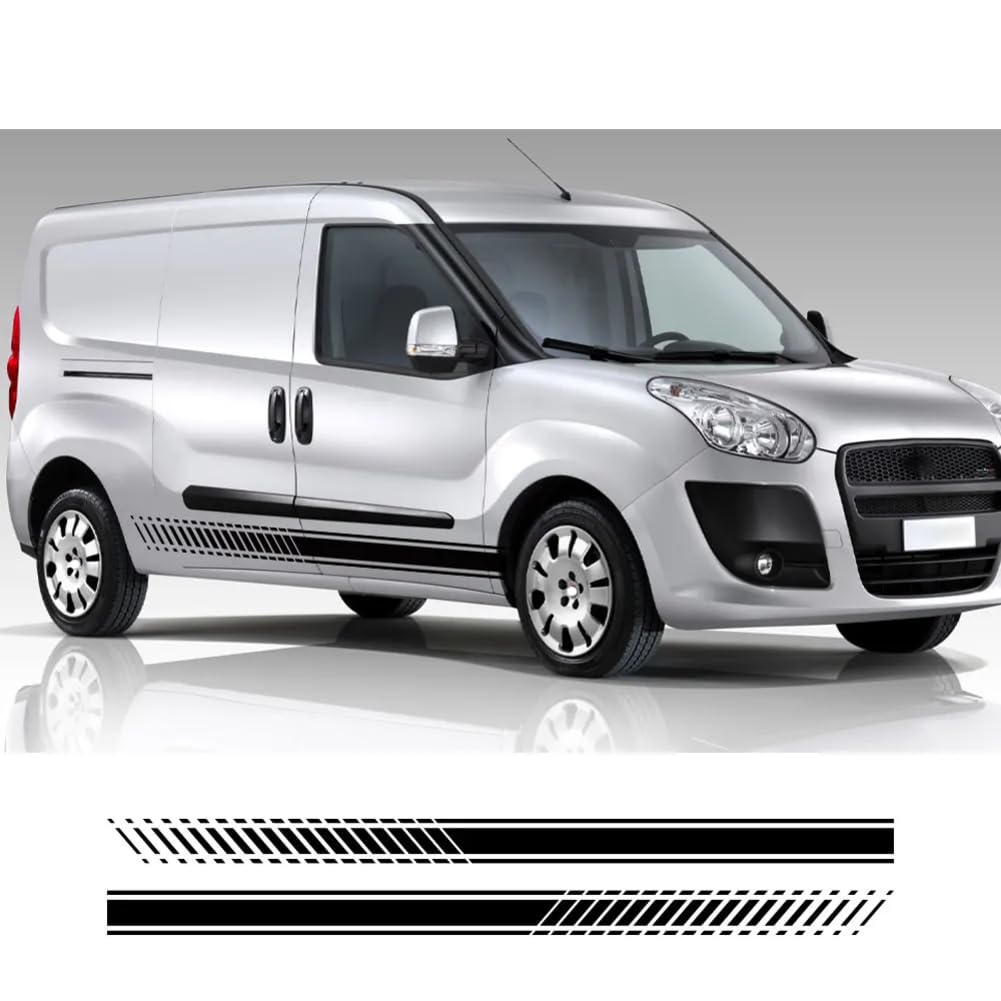 2 STÜCKE Autoaufkleber, Für FIAT Doblo Cargo Panorama FÜR V=auxhall, Für Opel Combo Camper Van Grafiken Vinyl Aufkleber Tuning Autozubehör von DAQIFCBO