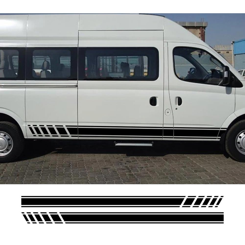 2 STÜCKE Autotür-Seitenaufkleber, Für Maxus V80 Camper Cargo Van Teile Liniengrafiken Streifen Vinyl Aufkleber Tuning Autozubehör von DAQIFCBO