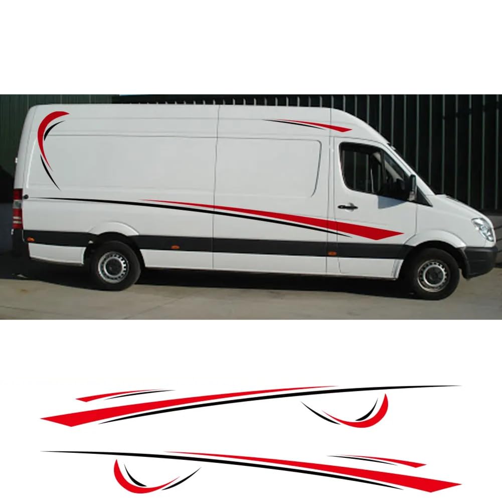 6 Stück/Lot Autoaufkleber, für B=ENZ Sprinter W906 515 Wohnmobil Caravan RV Streifen Camper Van Vinyl Aufkleber Tuning Zubehör von DAQIFCBO