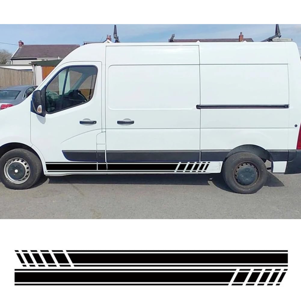 Autotür-Seitenaufkleber, Für R=enault Master, Für Nissan NV400 Interstar, Für Opel FÜR V=auxhall Movano Tuning-Zubehör Camper Van Vinyl-Aufkleber von DAQIFCBO