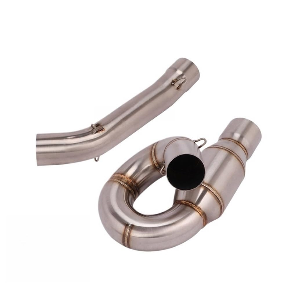 Auspuff Schalldämpfer Slip On Für Ka&wasaki ZX-10R ZX10R 2009–2020 Motorrad-Auspuff Für Escape Middle Link Pipe Moto Schalldämpfer 51 Mm von DARDDI