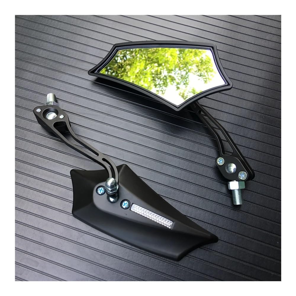 Motorrad Rückspiegel Universal 8mm 10mm Komponenten faltbare Motorrad Spiegel Roller E-Bike Rückspiegel Motorradspiegel von DARDDI