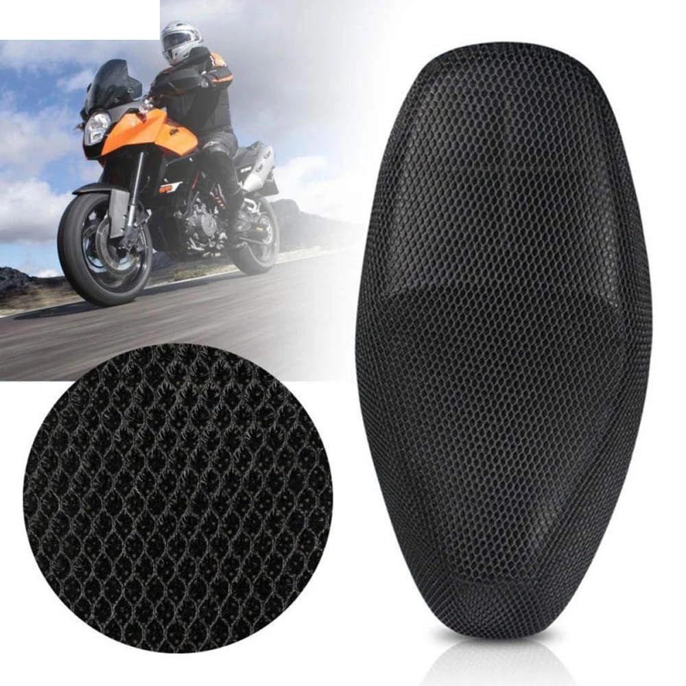 Motorrad Sitzpolsterbezug 1 Stück Anti-Rutsch-Sitzbezug aus Mesh-Gewebe atmungsaktiv für Motorrad Roller Sitzbezüge Kissen S-XXXXXL Motorradsitzbezug in Rot von DARDDI