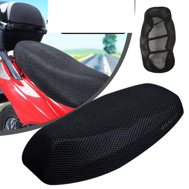 Motorrad Sitzpolsterbezug Motorrad Mesh Stoff Anti-Rutsch-Pad Roller Sitz Sitzbezug Kissenbezüge Bike Net Atmungsaktive Cove Motorradsitzbezug in Rot von DARDDI