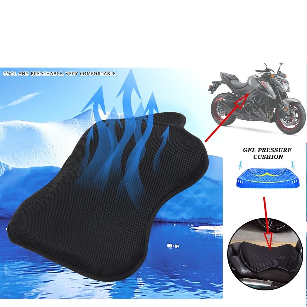 Motorrad Sitzpolsterbezug Motorradzubehör Sitzkissenbezug Druckentlastungspad Für Su&zuki Für GSX-S1000F Für GSX-S1000 F Für GSX-S 1000F Für GSXS 1000 FA FA Motorradsitzbezug in Rot von DARDDI