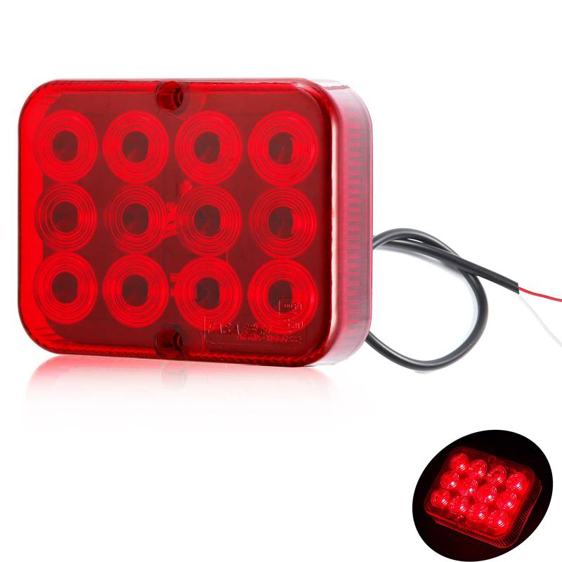 DARKGUARD LED Rot Nebelschluß-Leuchte Beleuchtung Anhänger 1piece 12v mit E Prüfzeichen,KFZ Nebel Lampe Nebelleuchte LED Rückleuchten Anhänger Heckleuchten Wasserdicht für Wohnwagen LKW von DARKGUARD