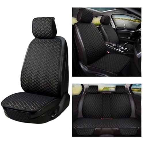 DASHENGFANG Auto Sitzbezüge-Set, für VW Golf 8 Variant/Golf Variant R R Line Wagon Atmungsaktiv Schonbezüge Autositz Sitzschoner,Set Auto-Schonbezüge für Fahrersitz & Beifahrer,Front Row 2pcs Black von DASHENGFANG