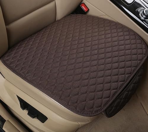 DASHENGFANG Auto Sitzbezüge-Set, für VW Golf MK7 Estate 2013-2024 Atmungsaktiv Schonbezüge Autositz Sitzschoner,Set Auto-Schonbezüge für Fahrersitz & Beifahrer,Front Row 2pcs Brown von DASHENGFANG