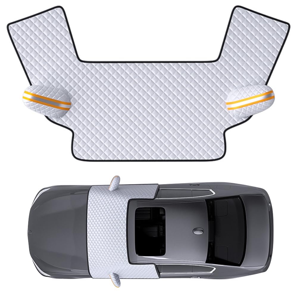 DASIAUTOEM Auto Windschutzscheibenabdeckung, Frontscheibenabdeckung Winter Faltbare Scheibenabdeckung Wasserabweisend Strapazierfähig gegen Sonne/Staub/EIS/Schnee/Frost von DASIAUTOEM