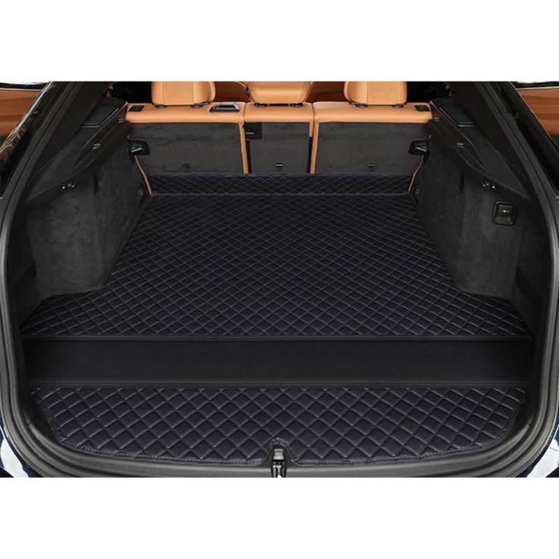 Auto Leder Kofferraummatte für Mer-cedes Be-nz ML W164 2006-2011, Antirutsch Kofferraum Schutzmatte Kofferraumwanne Cargo Teppich Innenzubehör,A/Black von DASTOP