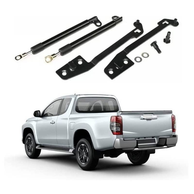 DASTOP 2 Stück Auto Gasfeder Gasdruckdämpfer für Mitsubishi Triton L200 2015-2022 Kofferraum Gasdruckfeder Heckklappe Gasfederbein Hydraulische Streben Stange Zubehör von DASTOP