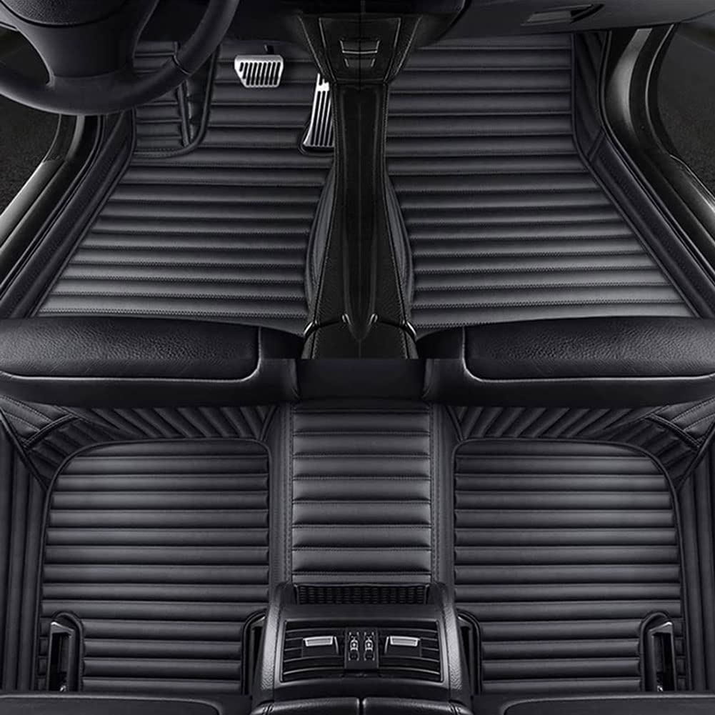 DASTOP Auto FußMatten Leder für Volvo XC90 II 2015-2022(LHD), Custom Fussmatten Set Allwetter Bodenmatten VerschleißFest Teppiche Innenraum ZubehöR,B/Black von DASTOP