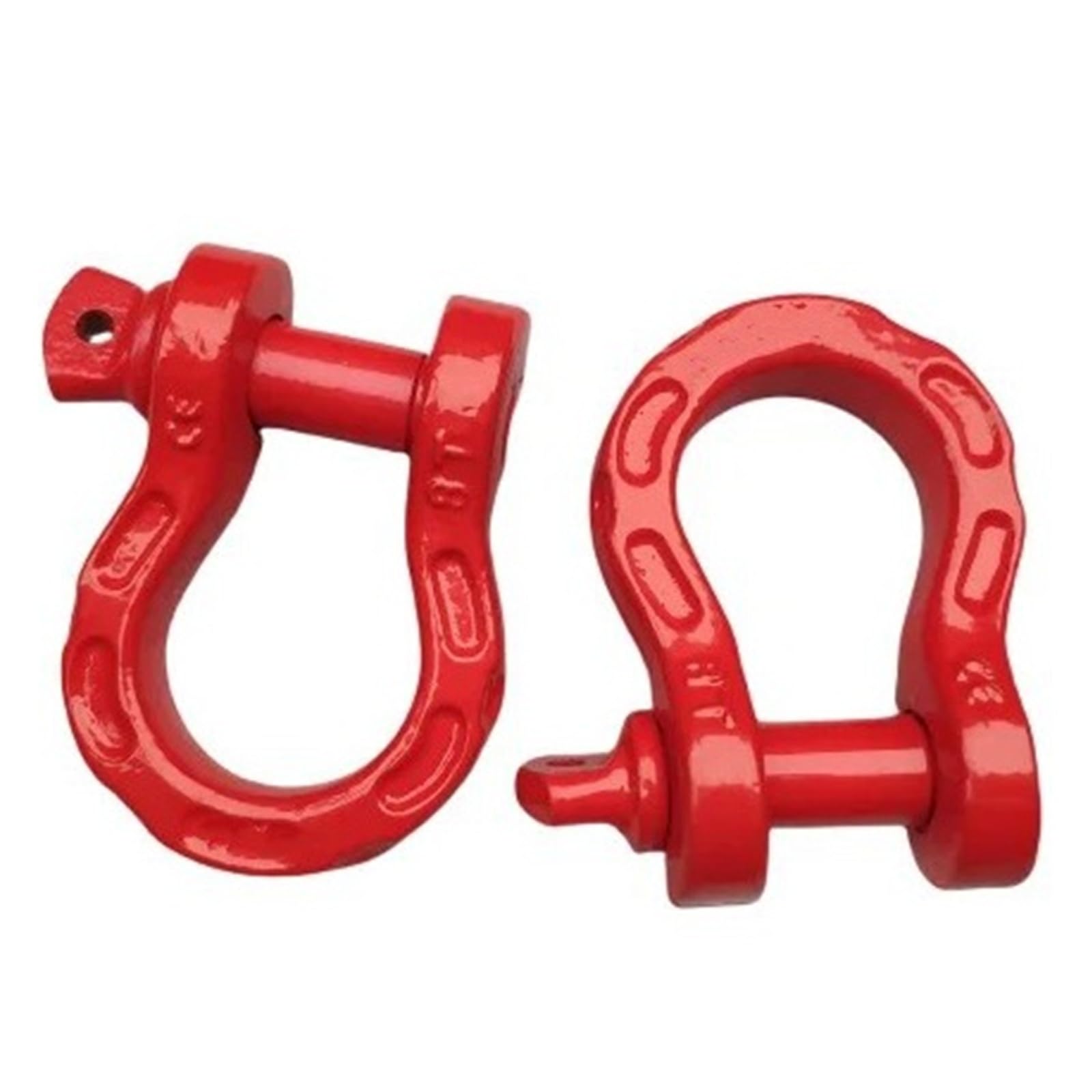 5/8" D-Ring-Abschlepphaken Universell Für Anhänger Wohnmobile Geländewagen Anhängerkupplung(ROT 2St) von DATOUJLS