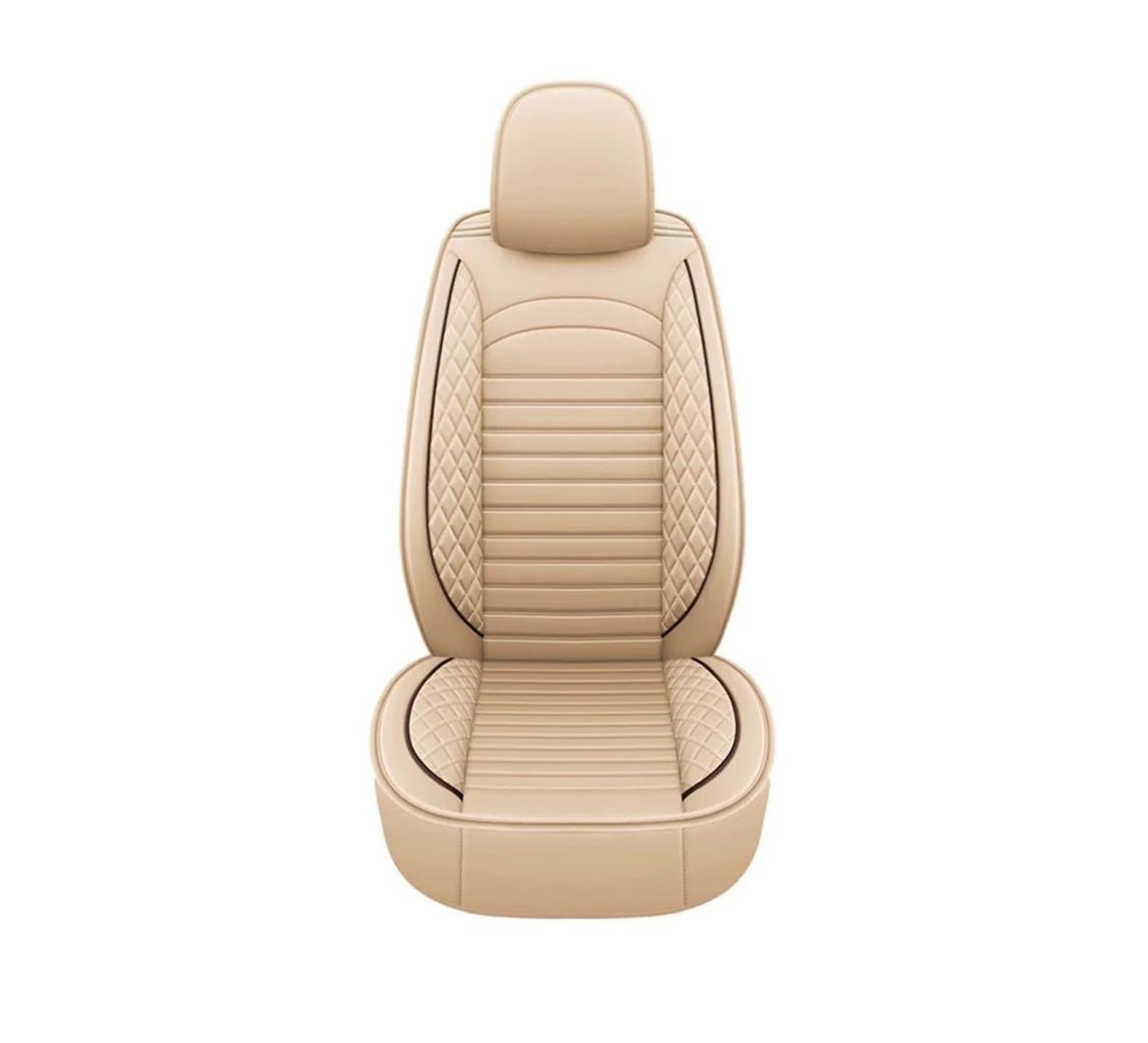 DATOUJLS Airbag-kompatibel Für 5-Sitzer-Limousine SUV Pick-up Truck Geteilter Sitzbezug Für Vorder- Und Rückbank(1 PC Beige Front) von DATOUJLS