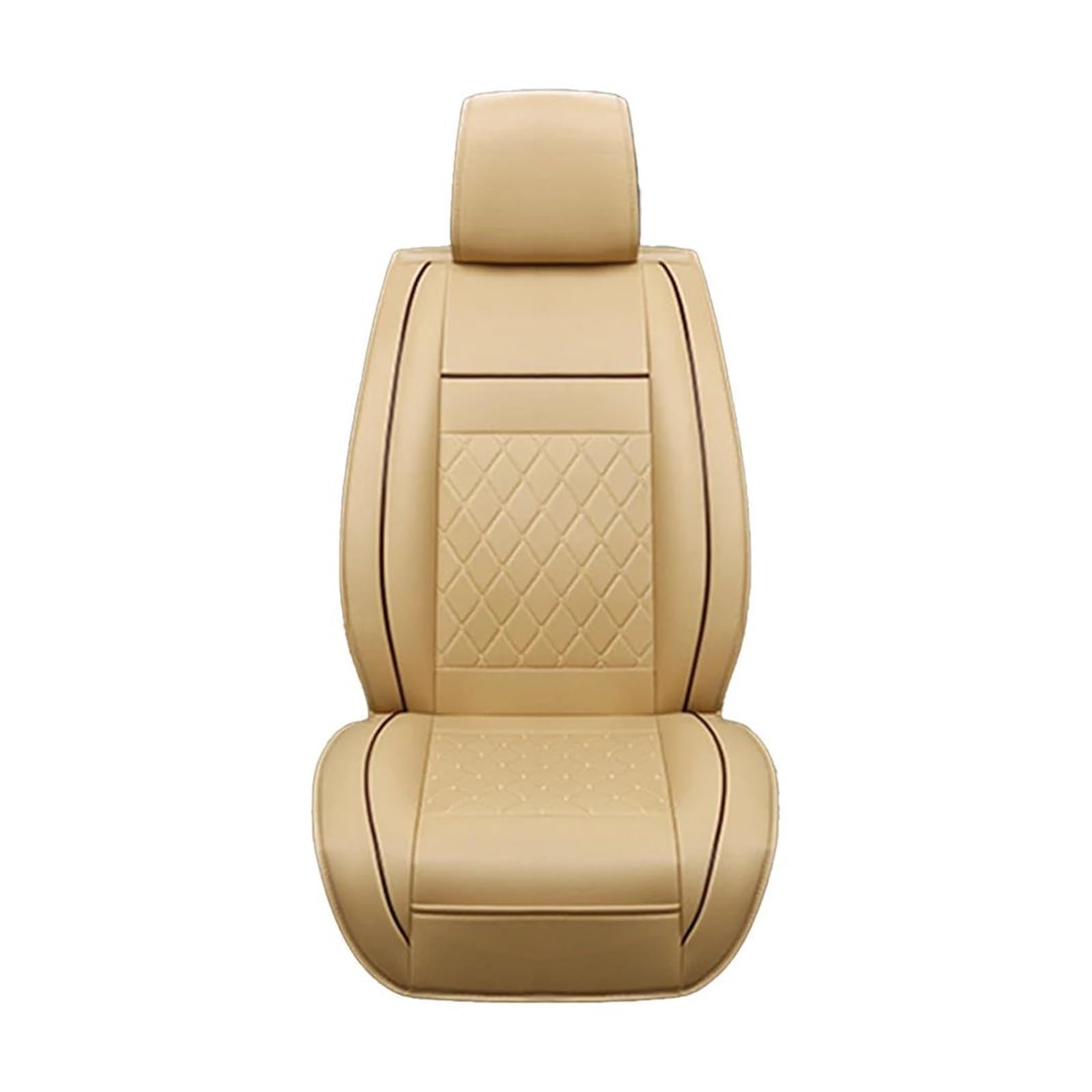 DATOUJLS Autositzbezug Für VW Für Polo 6r Für Golf 4 5 6 7 8 MK8 Mk7 Mk6 Mk5 Für P&assat B5 B6 B7 B8 Für Beetle(1PC Vorderseite Beige) von DATOUJLS