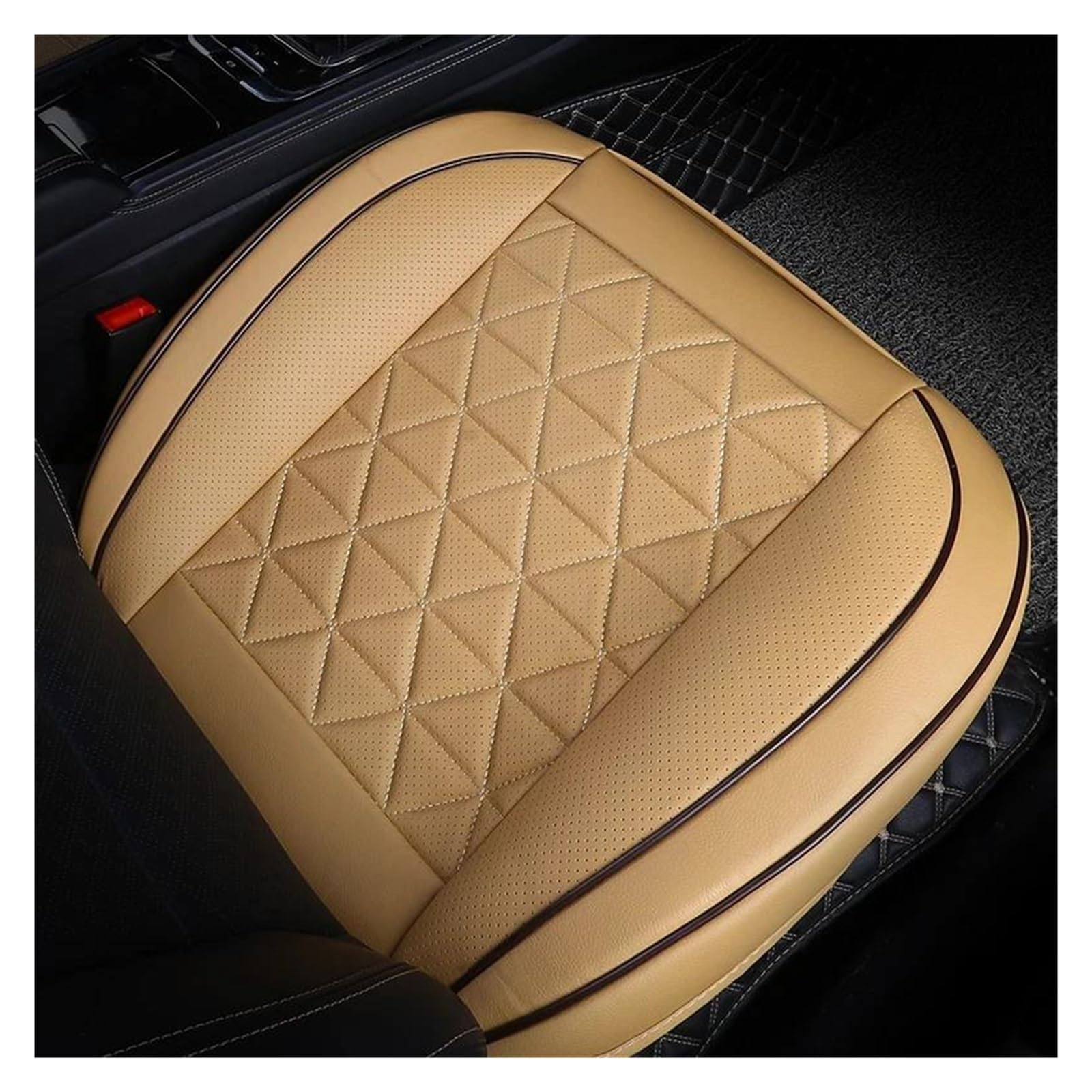 DATOUJLS Autositzbezug Für Vorne Autositzkissen Autositzschutz Universal-Autositzpolster Autozubehör(Beige 1PC) von DATOUJLS