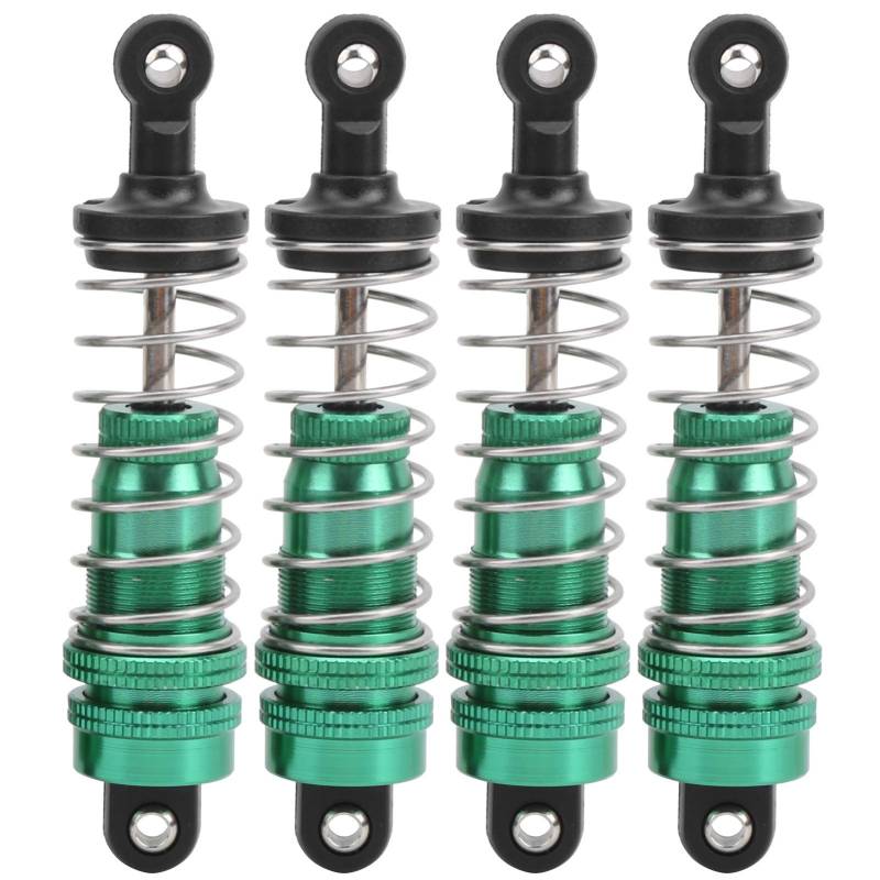 4 Stück Metall 3.1in RC Car Stoßdämpfer Dämpfer, direkt montiert, RC Stoßdämpfer Federn Dämpfer, für WLtoys 144001 1/14 RC Car, für Rc Car.(green) von DAUERHAFT